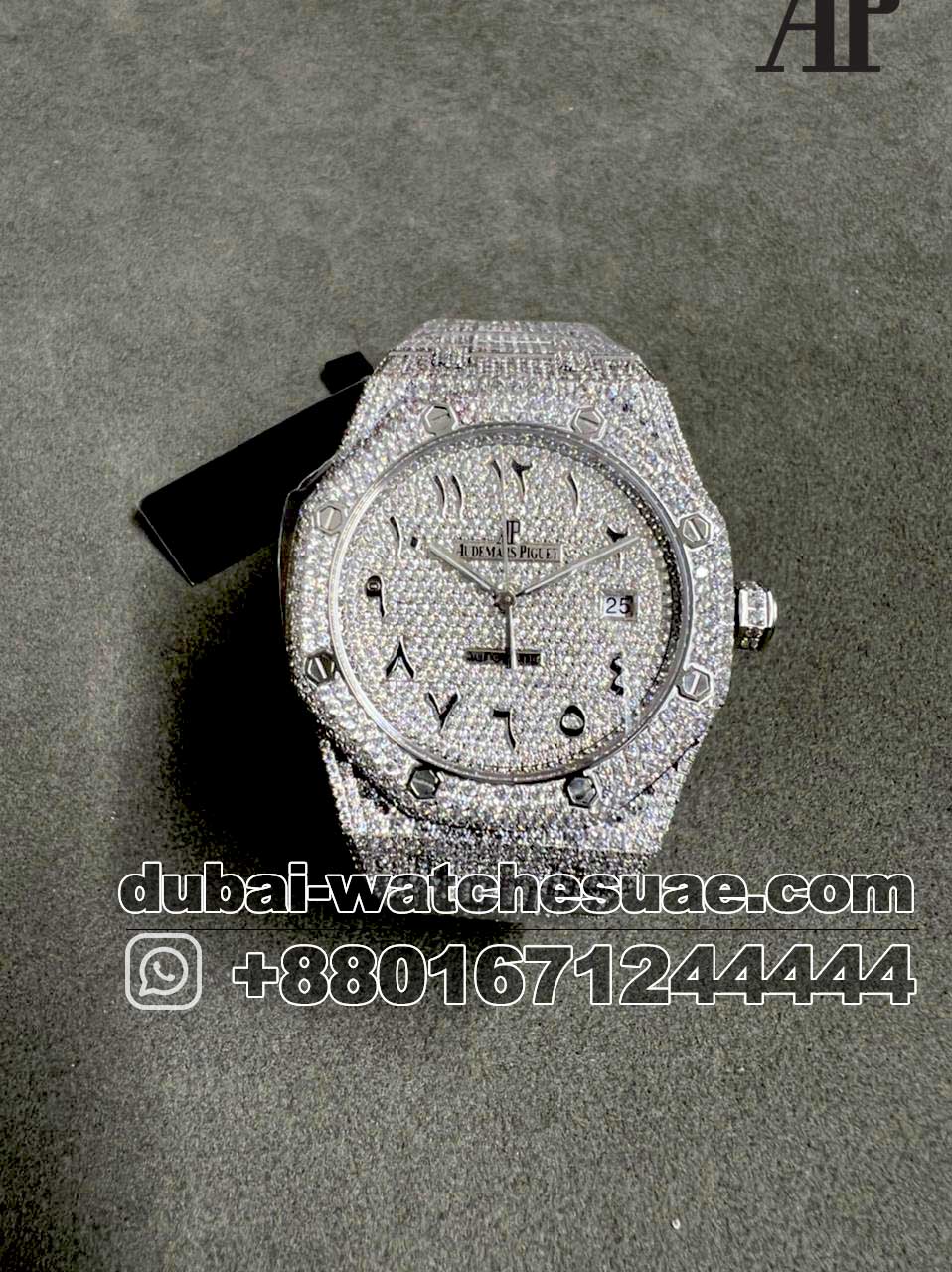 Audemars Piguet Royal Oak 41 mm Iced Out Arabic Dial Replica Watches in Bahrain